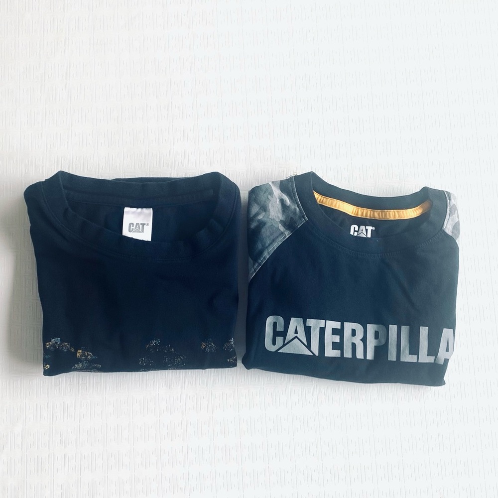 Caterpillar Black Short Sleeve Tees Casual Wear